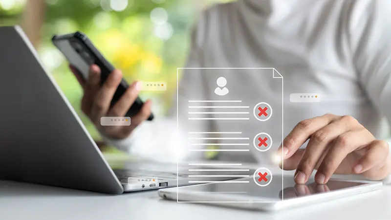 Digital credential management on tablet