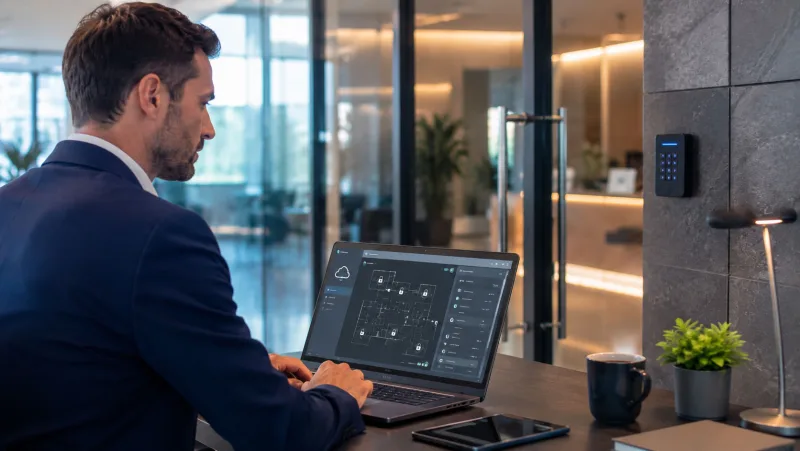 Administrator managing access control users on a cloud platform dashboard