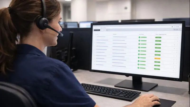 Back-to-base monitoring centre